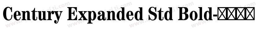 Century Expanded Std Bold字体转换